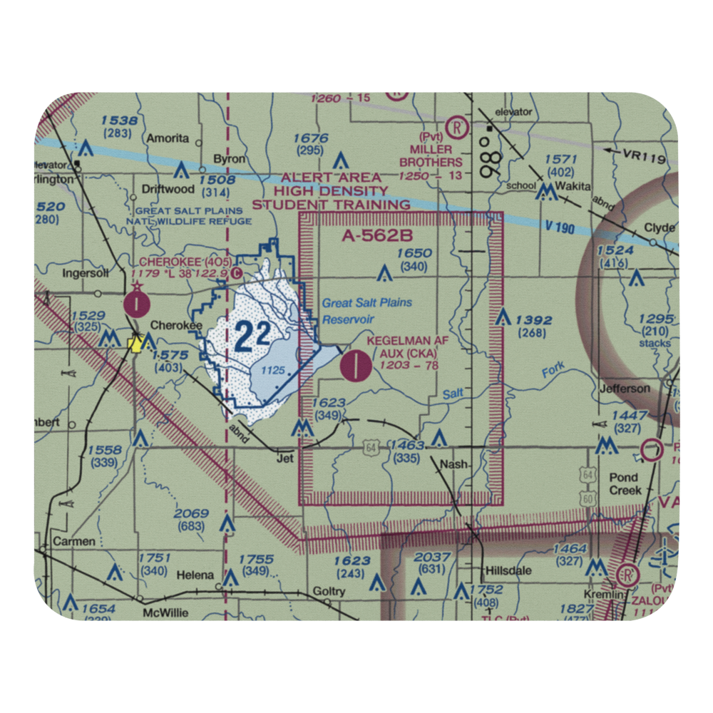 Kegelman AF Aux Field (CKA) VFR Sectional Mouse Pad 