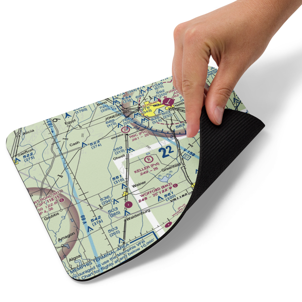 Keller Airfield (5AR7) VFR Sectional Mouse Pad 