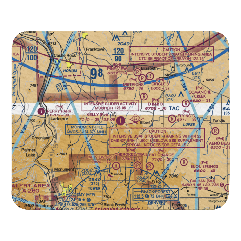 Kelly Air Park (CO15) VFR Sectional Mouse Pad 