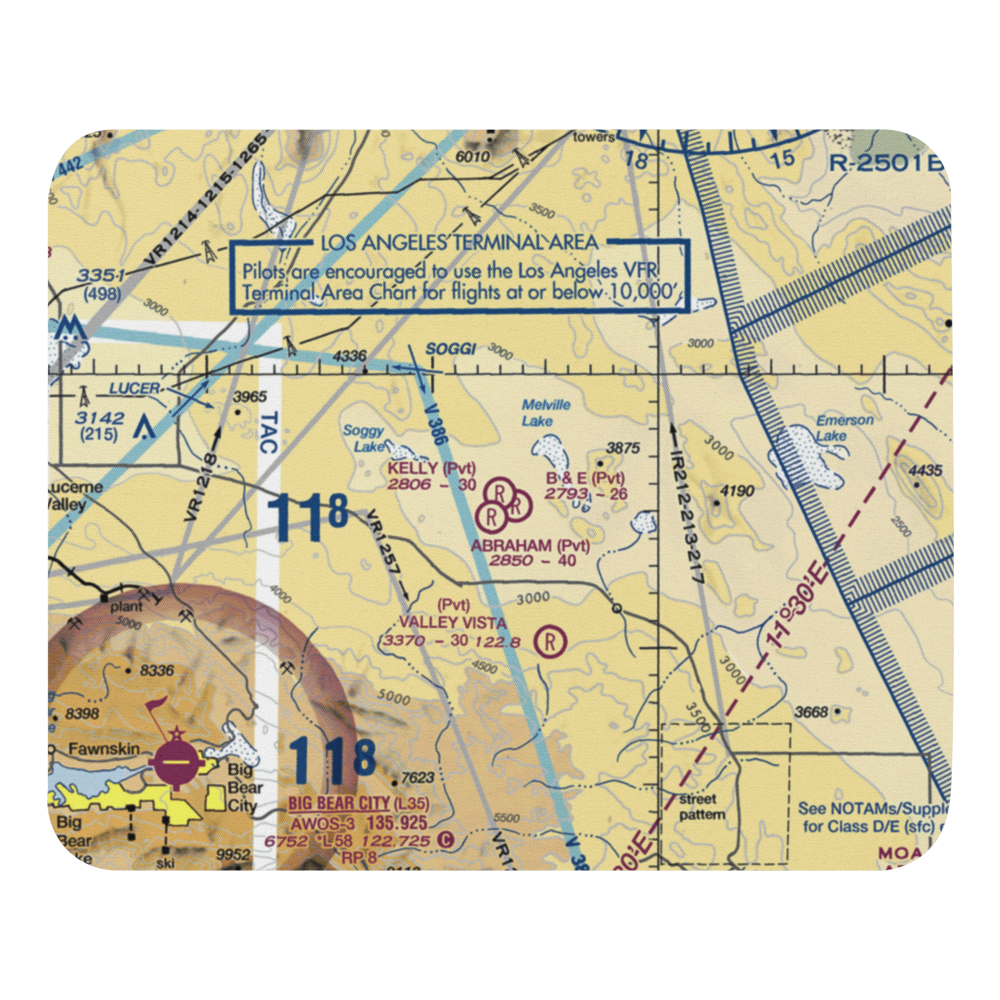 Kelly Airport (51CA) VFR Sectional Mouse Pad 