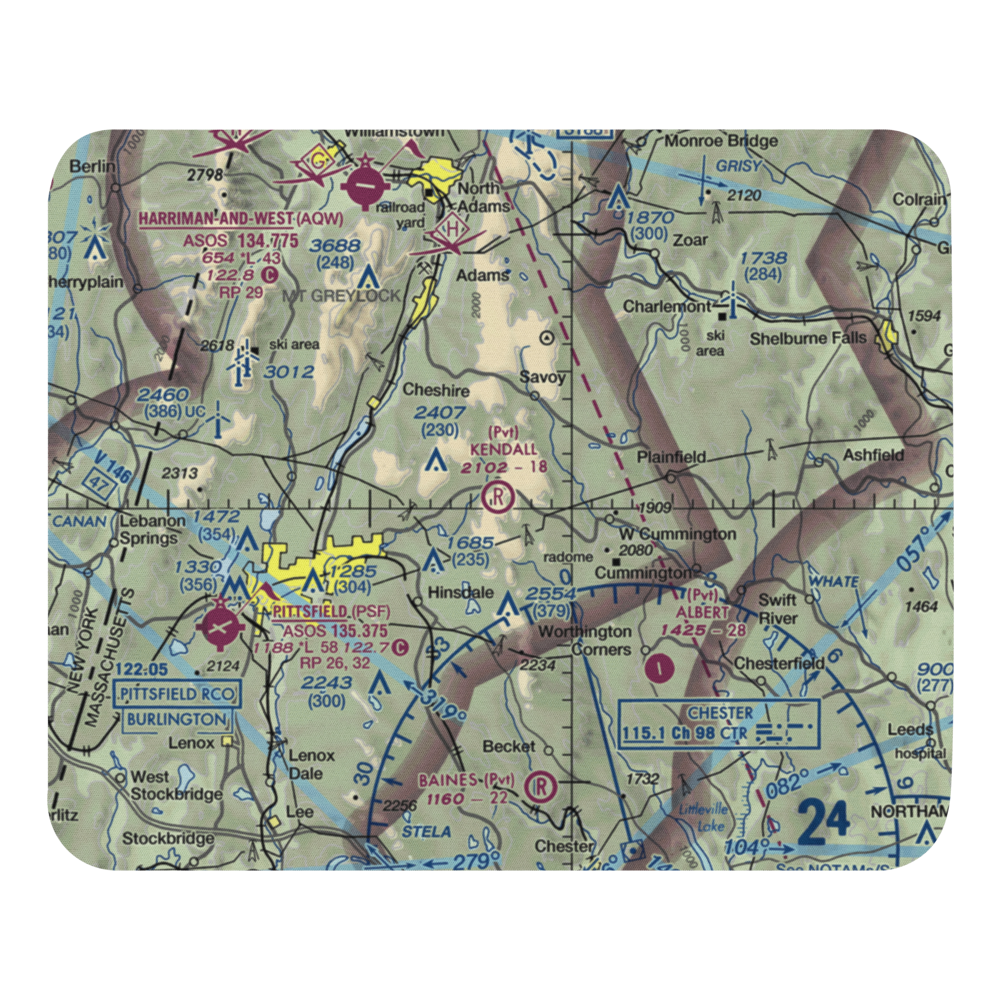 Kendalls Lndg Area Airport (MA86) VFR Sectional Mouse Pad 