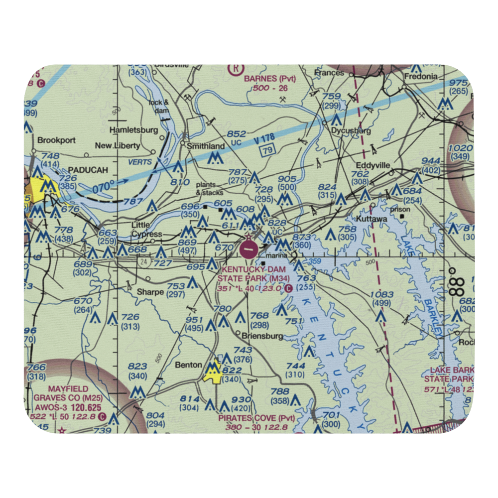 Kentucky Dam State Park Airport (M34) VFR Sectional Mouse Pad 