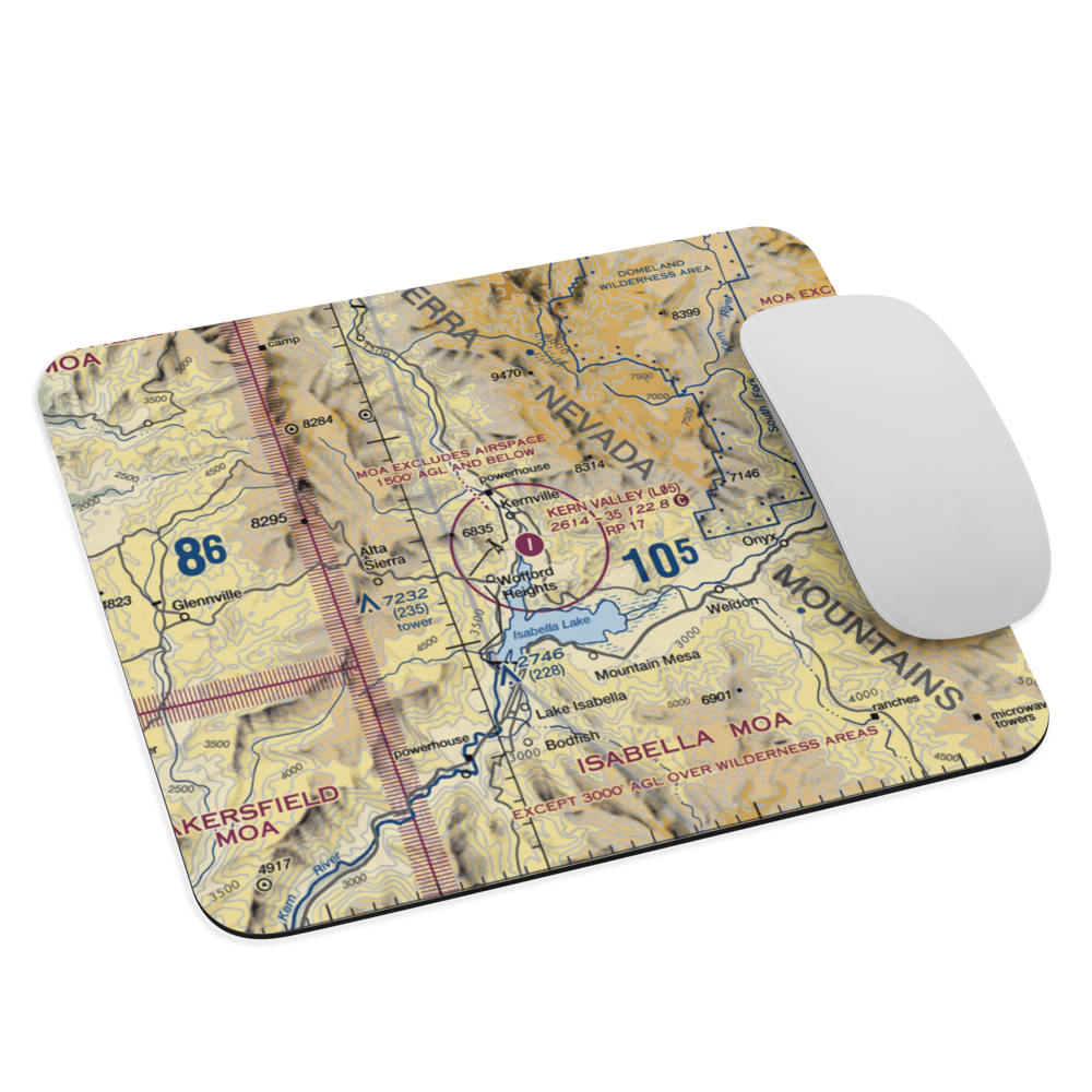 Kern Valley Airport (L05) VFR Sectional Mouse Pad 