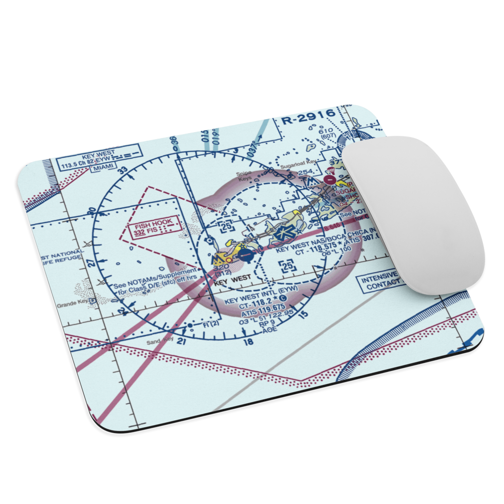 Key West International Airport (EYW) VFR Sectional Mouse Pad 