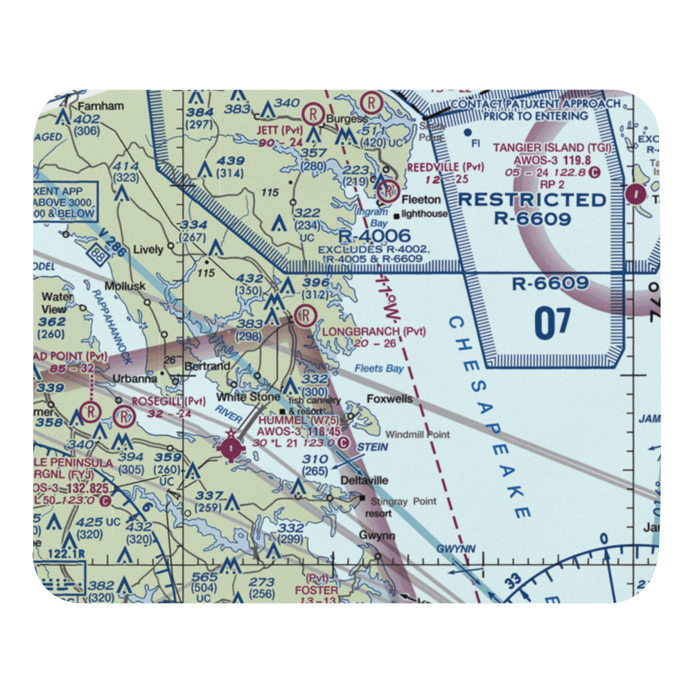 Kilmarnock/Tolbert Field (5VA9) VFR Sectional Mouse Pad 