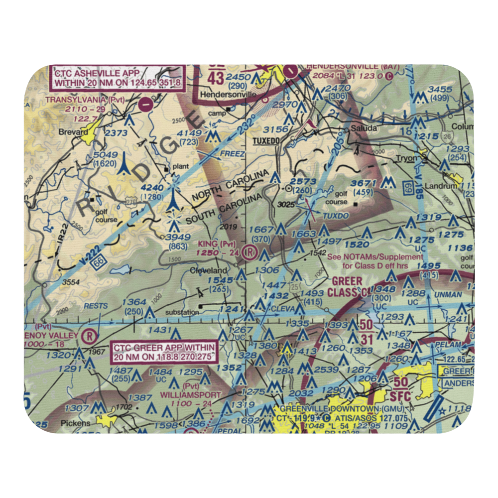 King Field (SC78) VFR Sectional Mouse Pad 