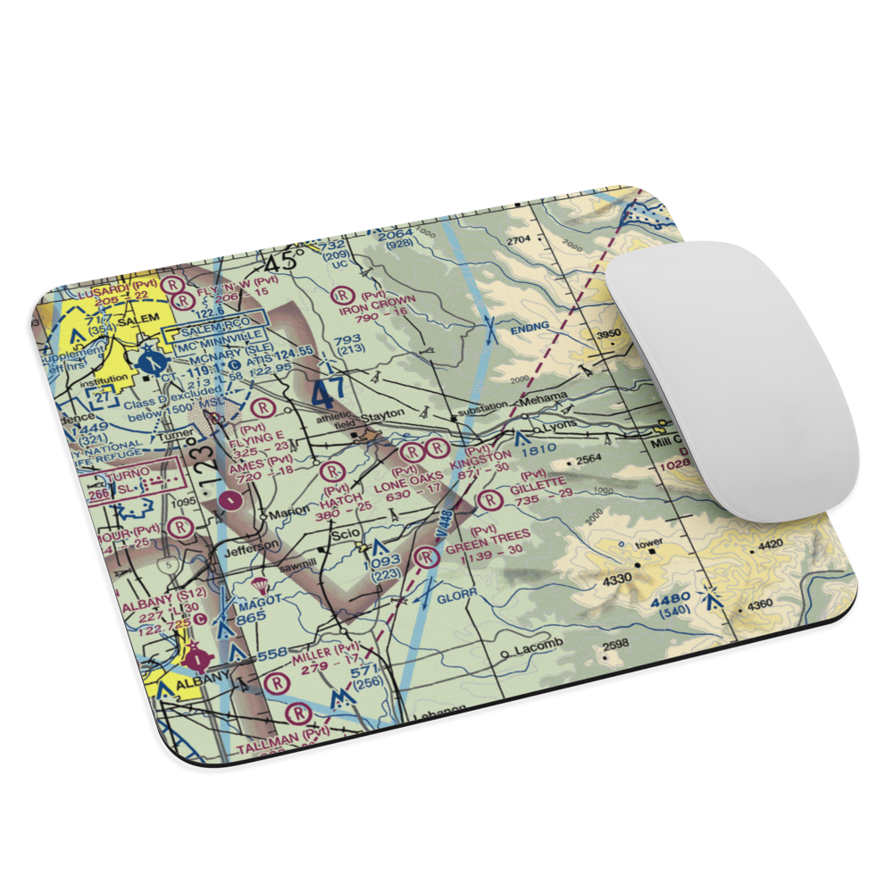 Kingston Airpark (8OR2) VFR Sectional Mouse Pad 