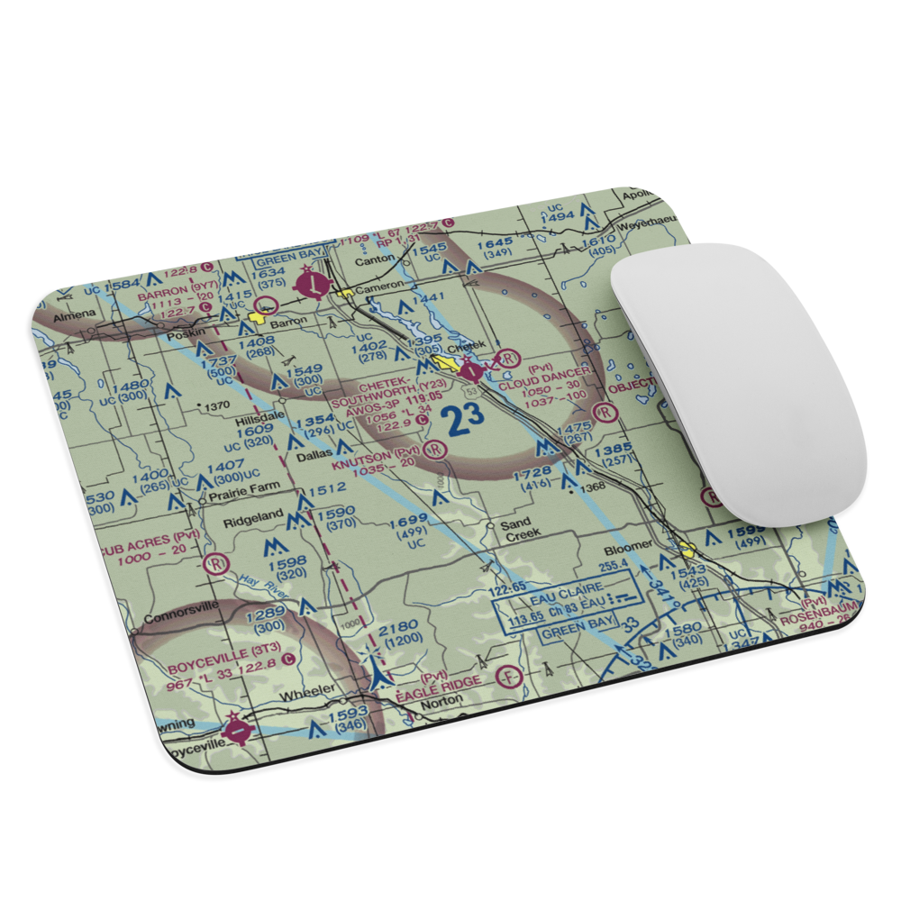 Knutson Farms Airport (3WN6) VFR Sectional Mouse Pad 
