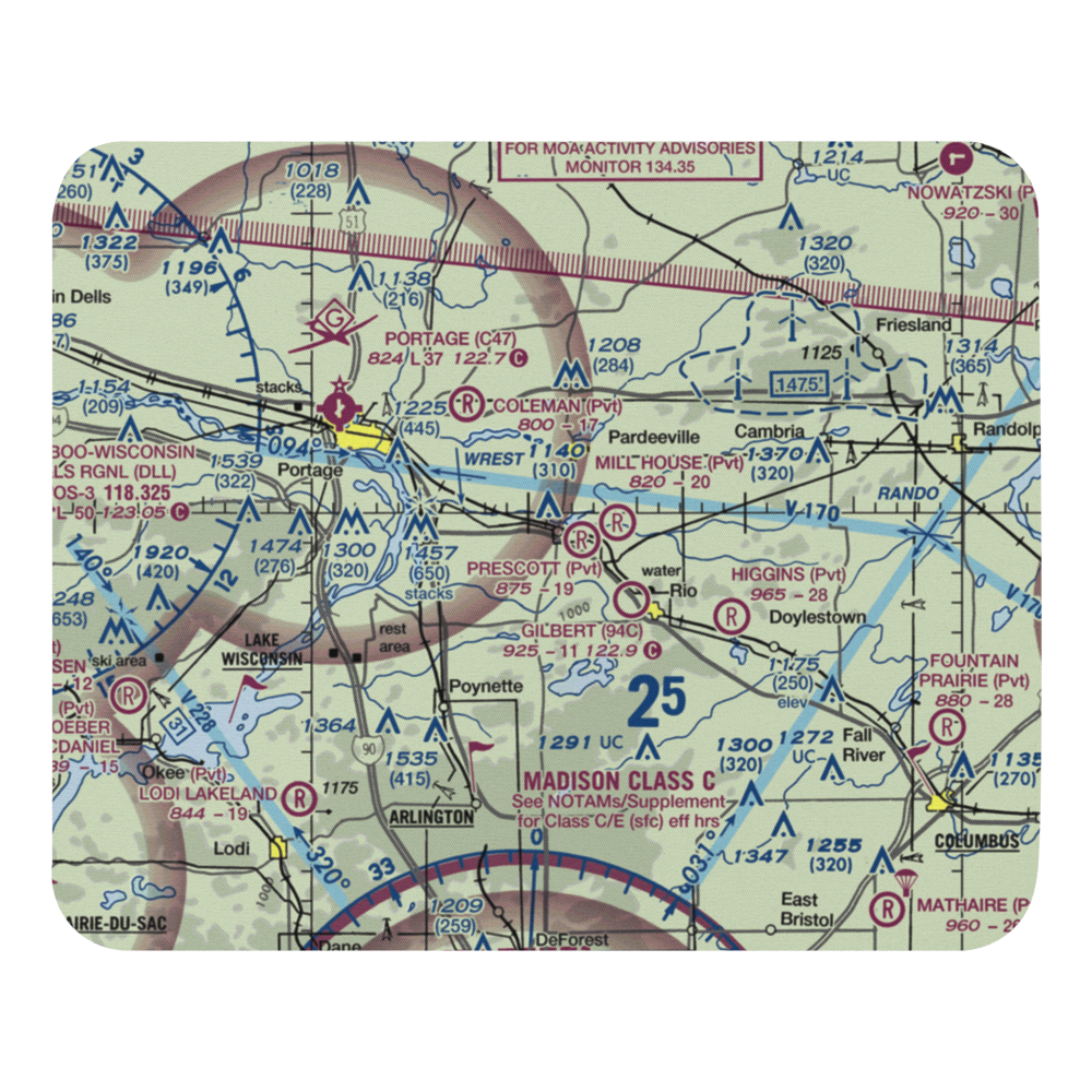 Knutson Field (WN39) VFR Sectional Mouse Pad 