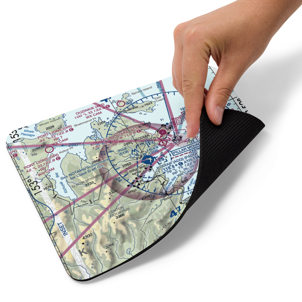 Kodiak Airport (ADQ) VFR Sectional Mouse Pad 