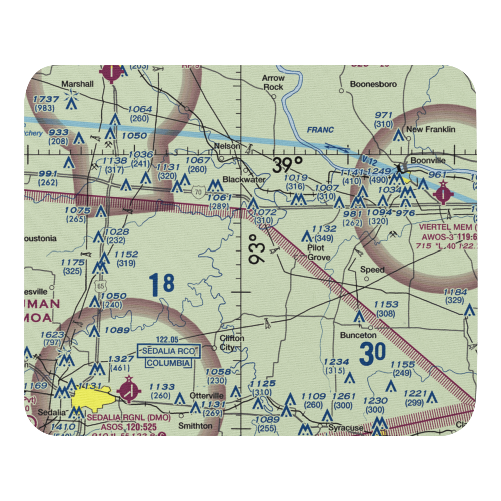 Kollmeyer Airport (OMU9) VFR Sectional Mouse Pad 