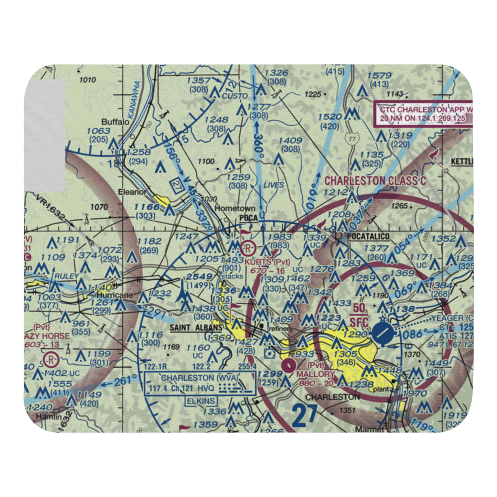 Kurt's Field (27WV) VFR Sectional Mouse Pad 