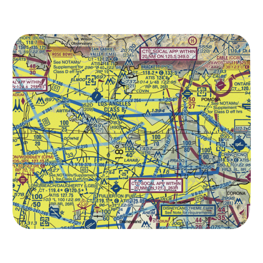 L A County Sheriff's Department Heliport (7L5) VFR Sectional Mouse Pad 