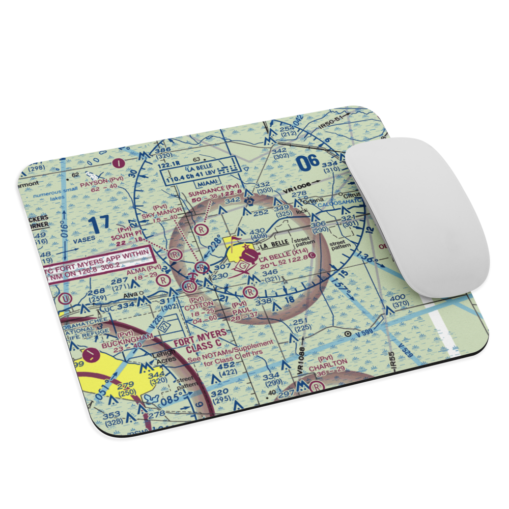 La Belle Municipal Airport (X14) VFR Sectional Mouse Pad 