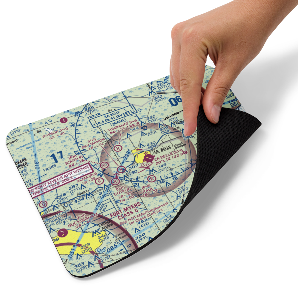 La Belle Municipal Airport (X14) VFR Sectional Mouse Pad 