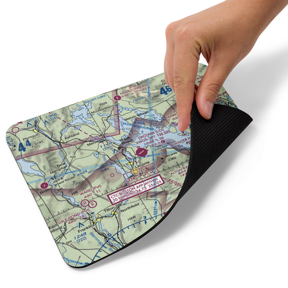 Laconia Municipal Airport (LCI) VFR Sectional Mouse Pad 