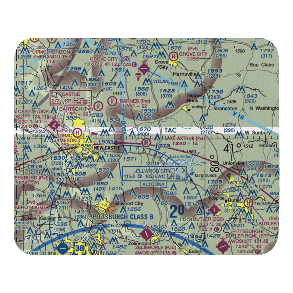 Lake Arthur Field (PN84) VFR Sectional Mouse Pad 
