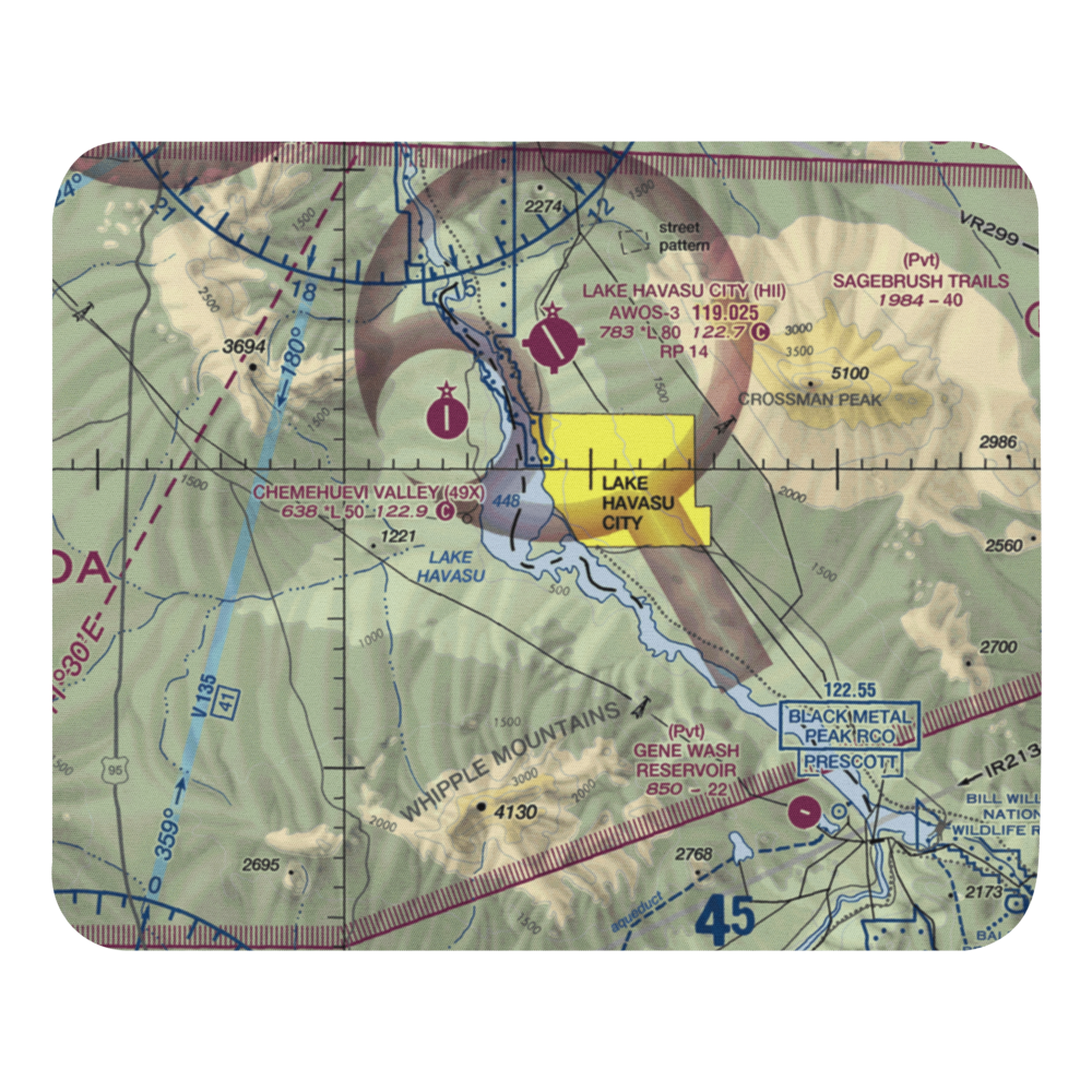 Lake Havasu City Airport (HSU) VFR Sectional Mouse Pad 