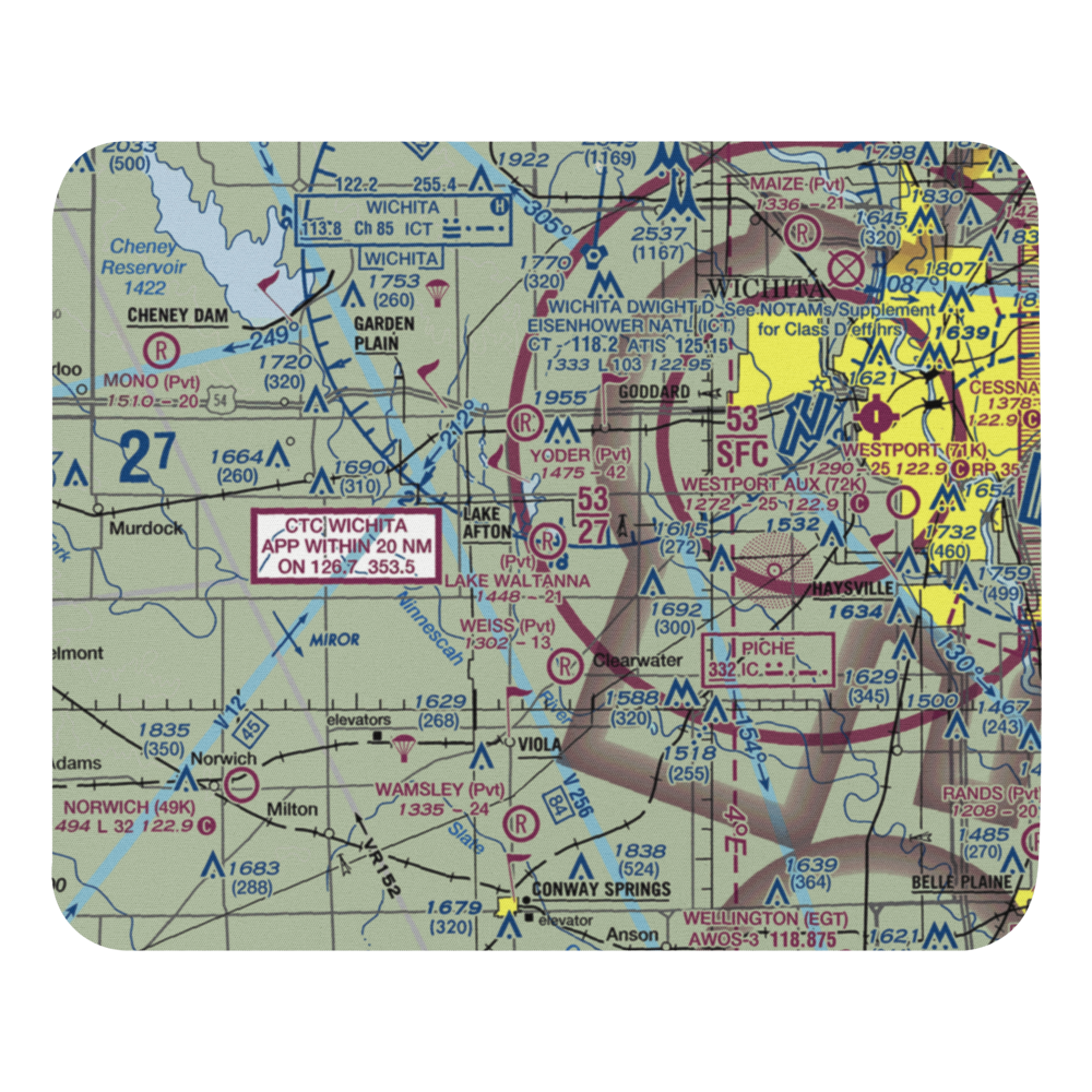 Lake Waltanna Airport (SN65) VFR Sectional Mouse Pad 