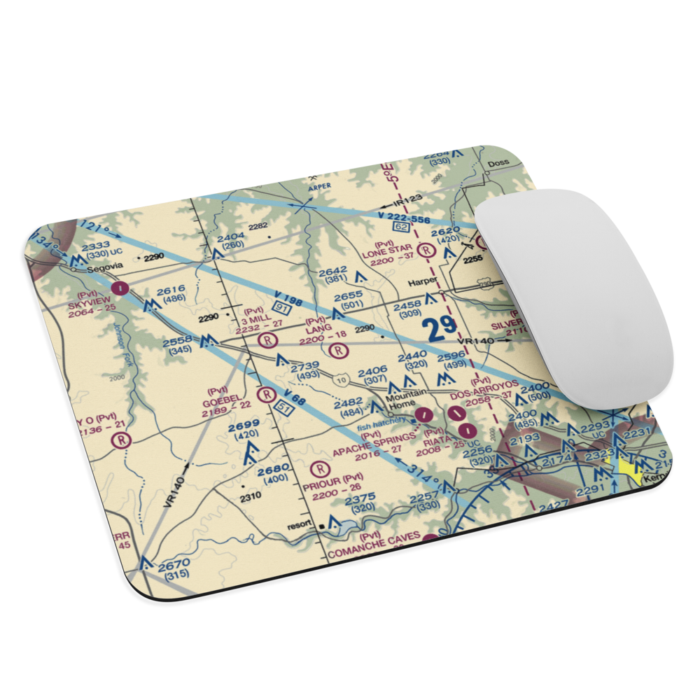 Lang Ranch Airport (84XS) VFR Sectional Mouse Pad 