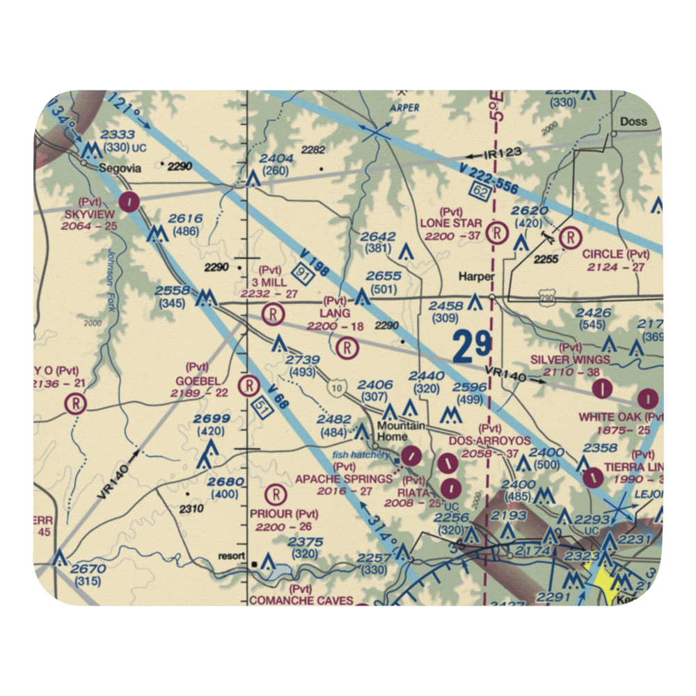 Lang Ranch Airport (84XS) VFR Sectional Mouse Pad 