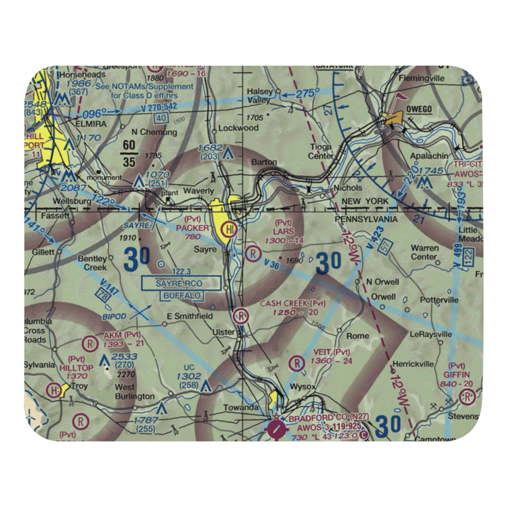 Lars/Private Airport (PA33) VFR Sectional Mouse Pad 