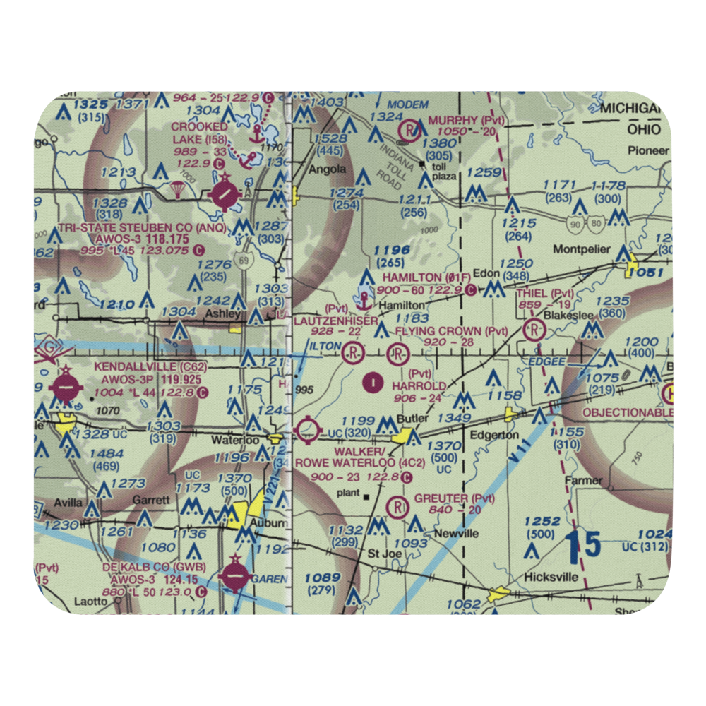 Lautzenhiser Airpark (IN83) VFR Sectional Mouse Pad 
