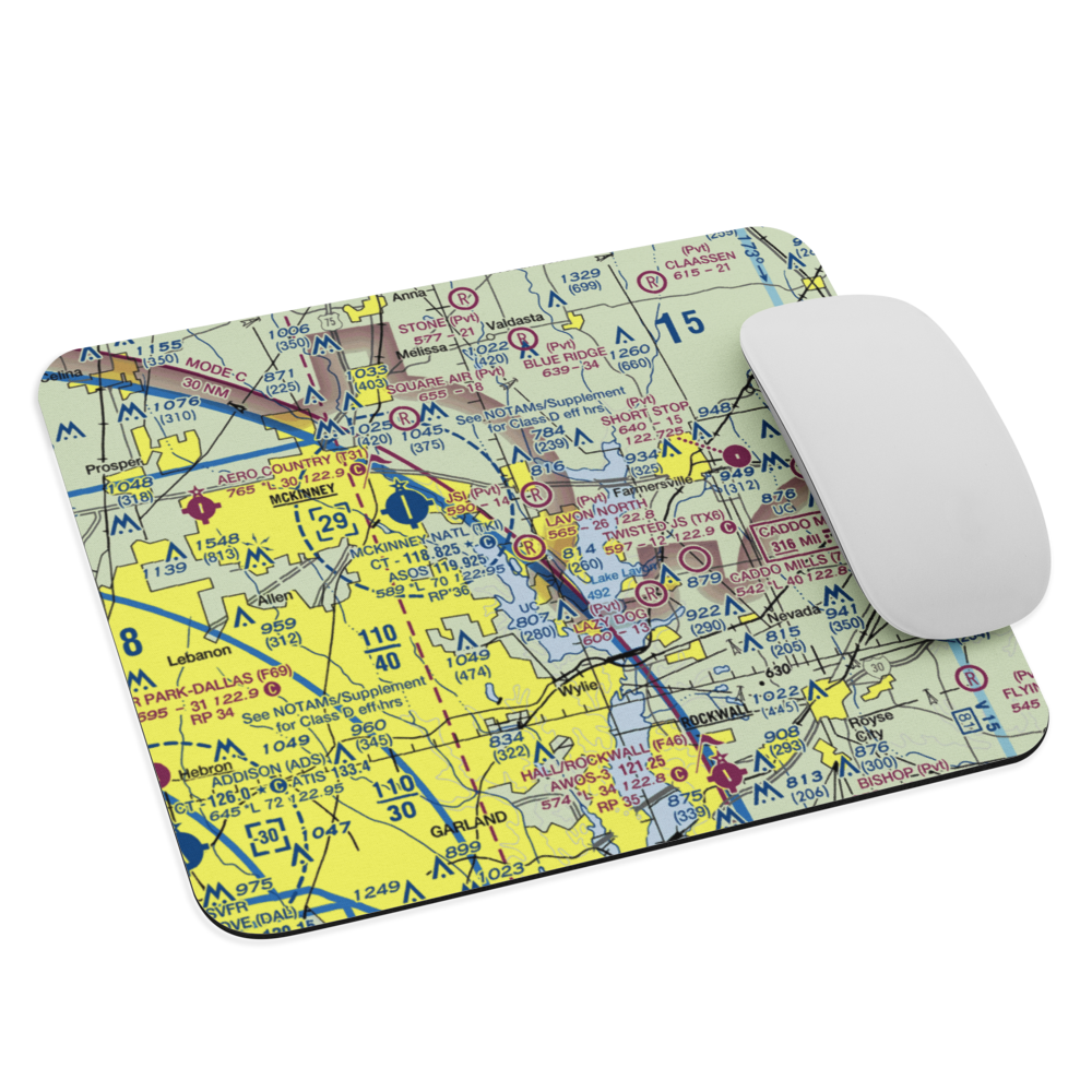 Lavon North Airport (46TS) VFR Sectional Mouse Pad 