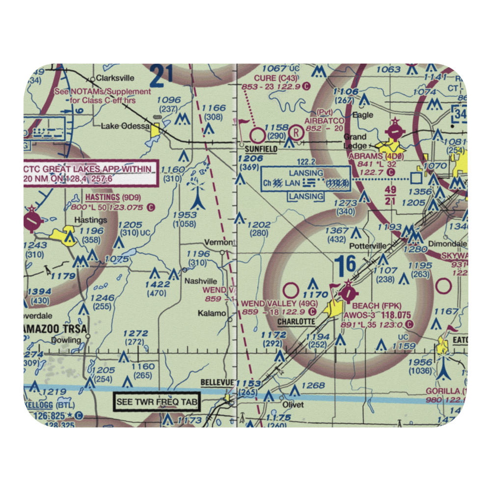 Law Field (35MI) VFR Sectional Mouse Pad 