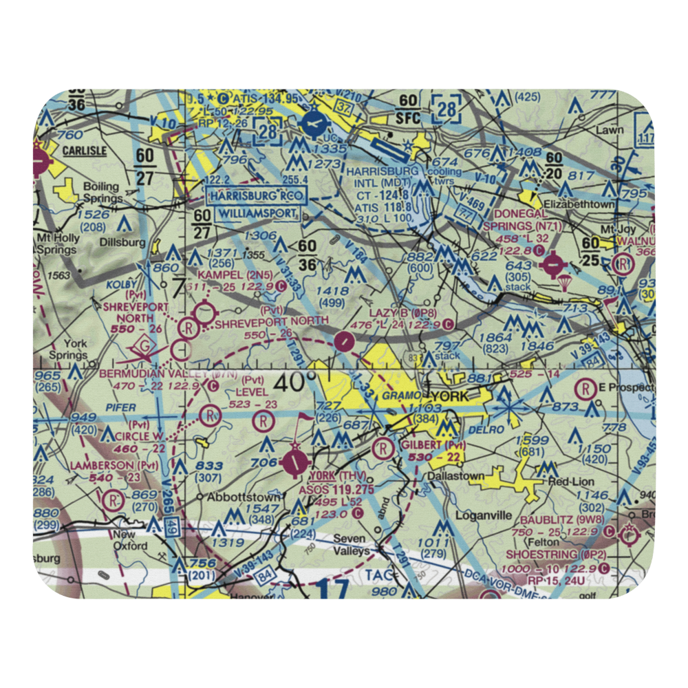 Lazy B Ranch Airport (PS08) VFR Sectional Mouse Pad 