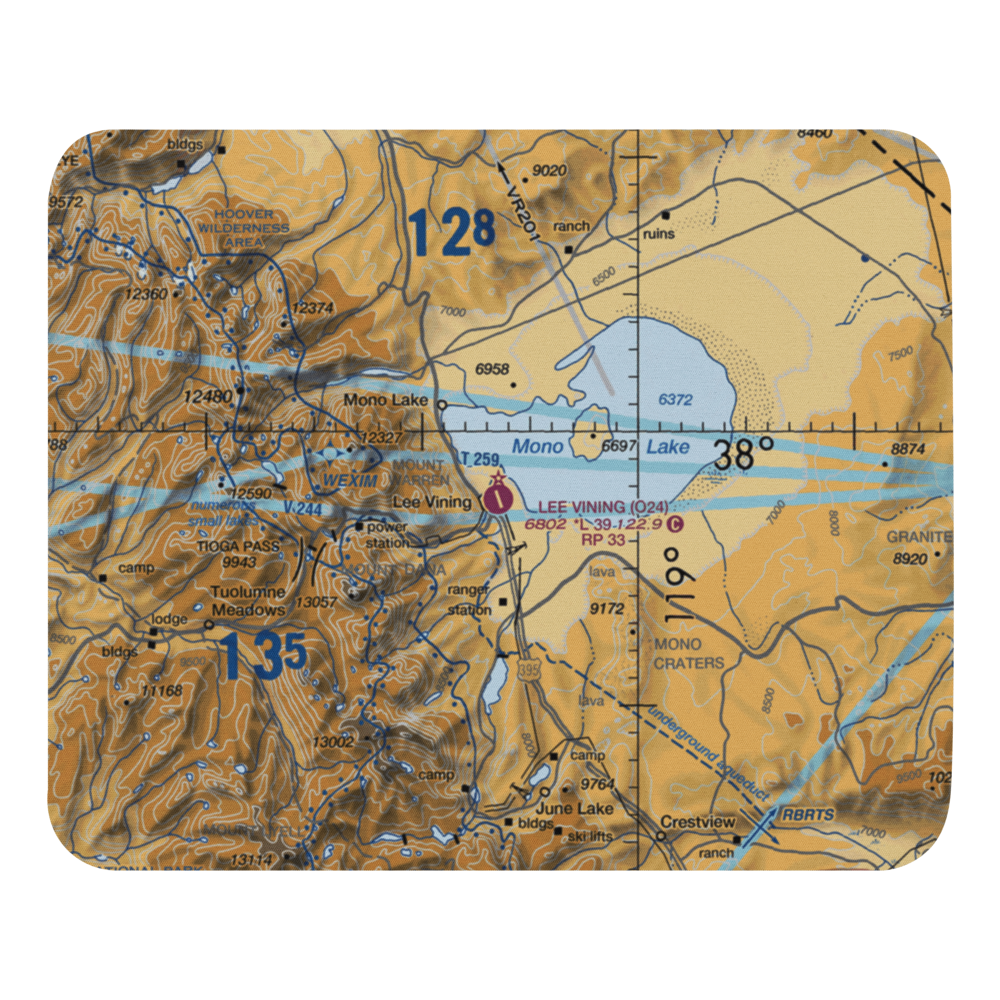 Lee Vining Airport (O24) VFR Sectional Mouse Pad 