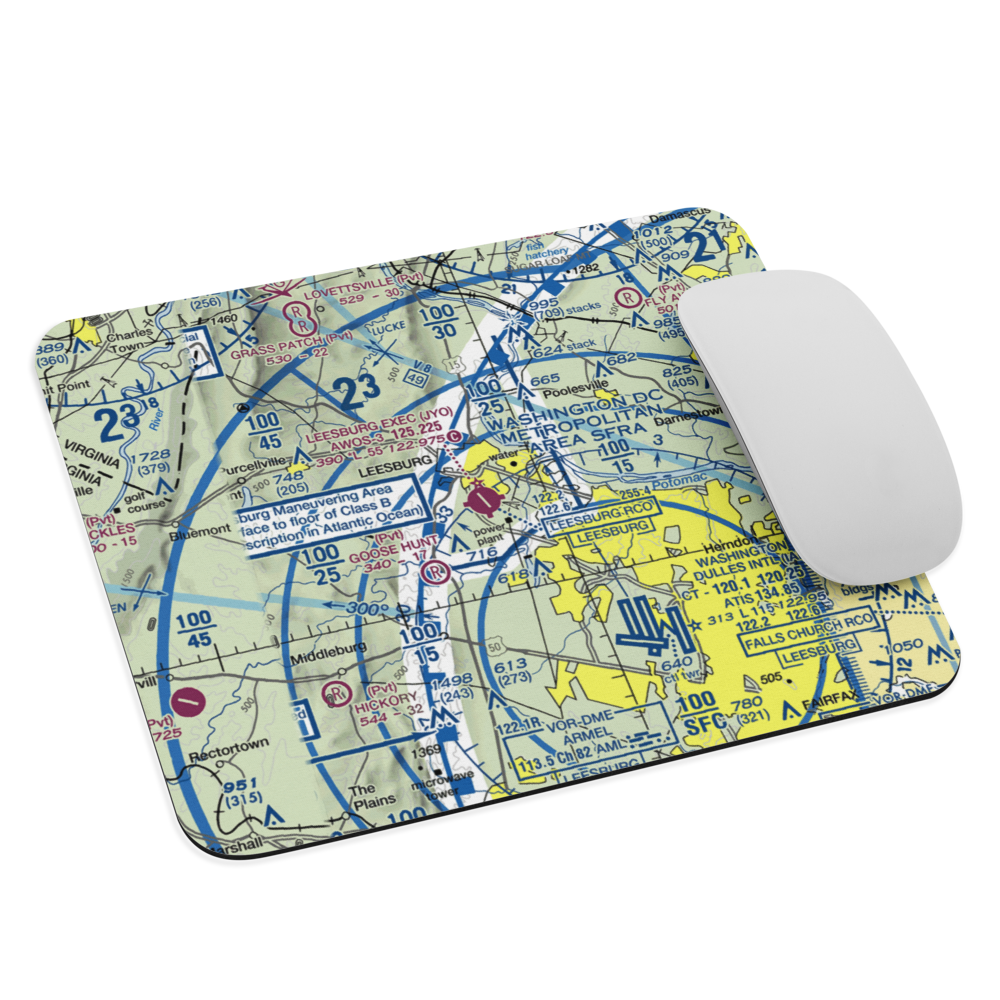 Leesburg Executive Airport (JYO) VFR Sectional Mouse Pad 