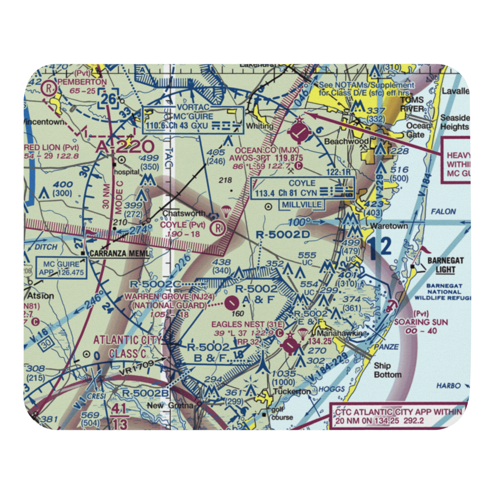 Lentine South Airport (6NJ0) VFR Sectional Mouse Pad 