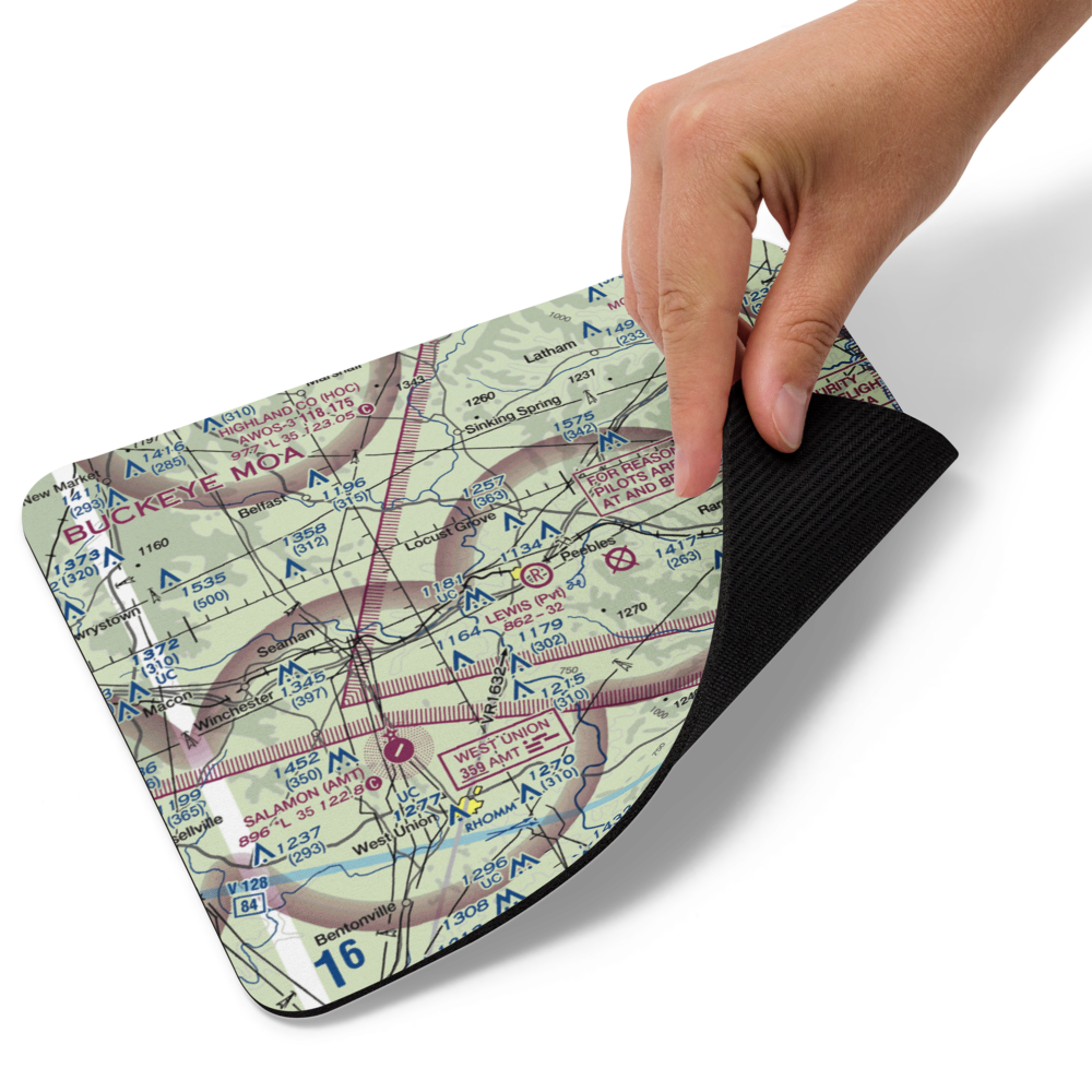 Lewis Airport (1OH9) VFR Sectional Mouse Pad 