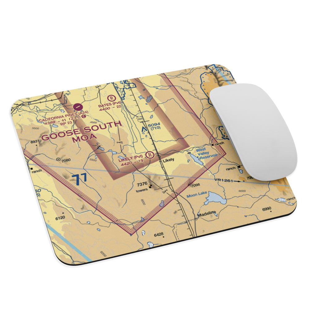 Likely Airport (9CL3) VFR Sectional Mouse Pad 
