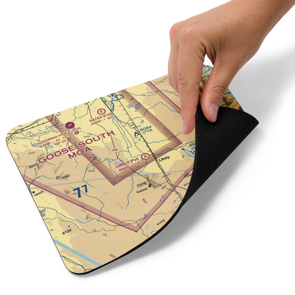 Likely Airport (9CL3) VFR Sectional Mouse Pad 