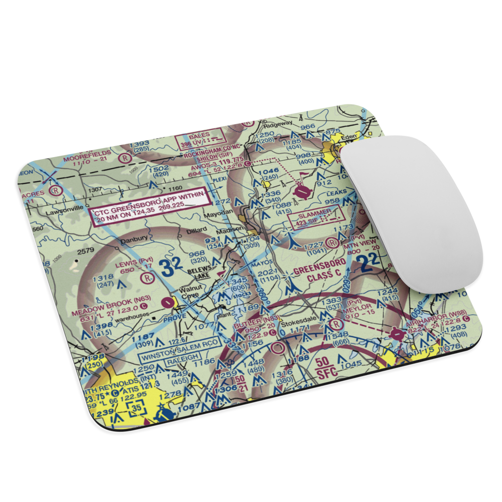 Lindsay Airport (0NC7) VFR Sectional Mouse Pad 
