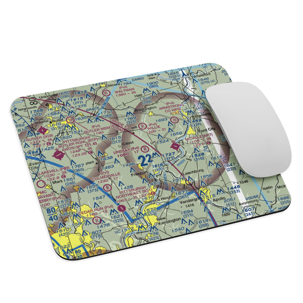 Lindsay Airport (PN25) VFR Sectional Mouse Pad 