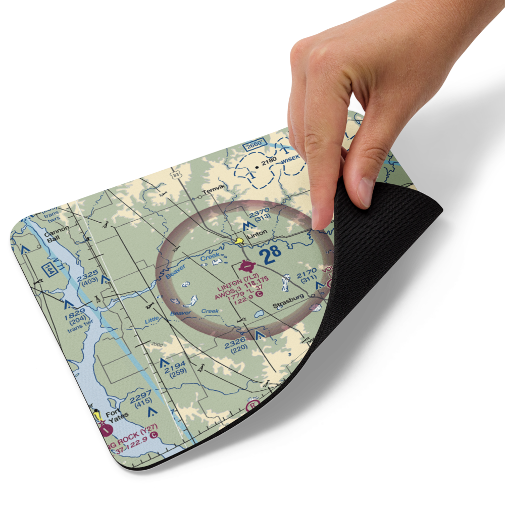 Linton Municipal Airport (7L2) VFR Sectional Mouse Pad 