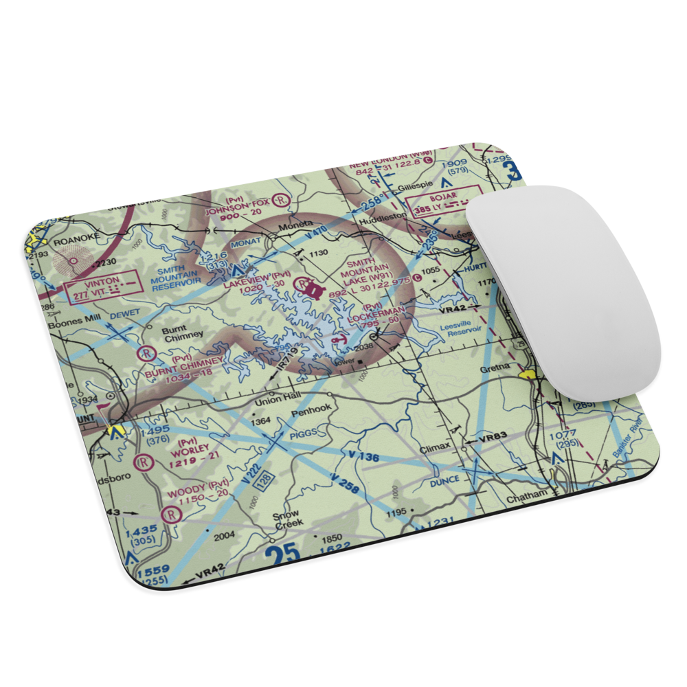 Lockerman Seaplane Base (VA48) VFR Sectional Mouse Pad 