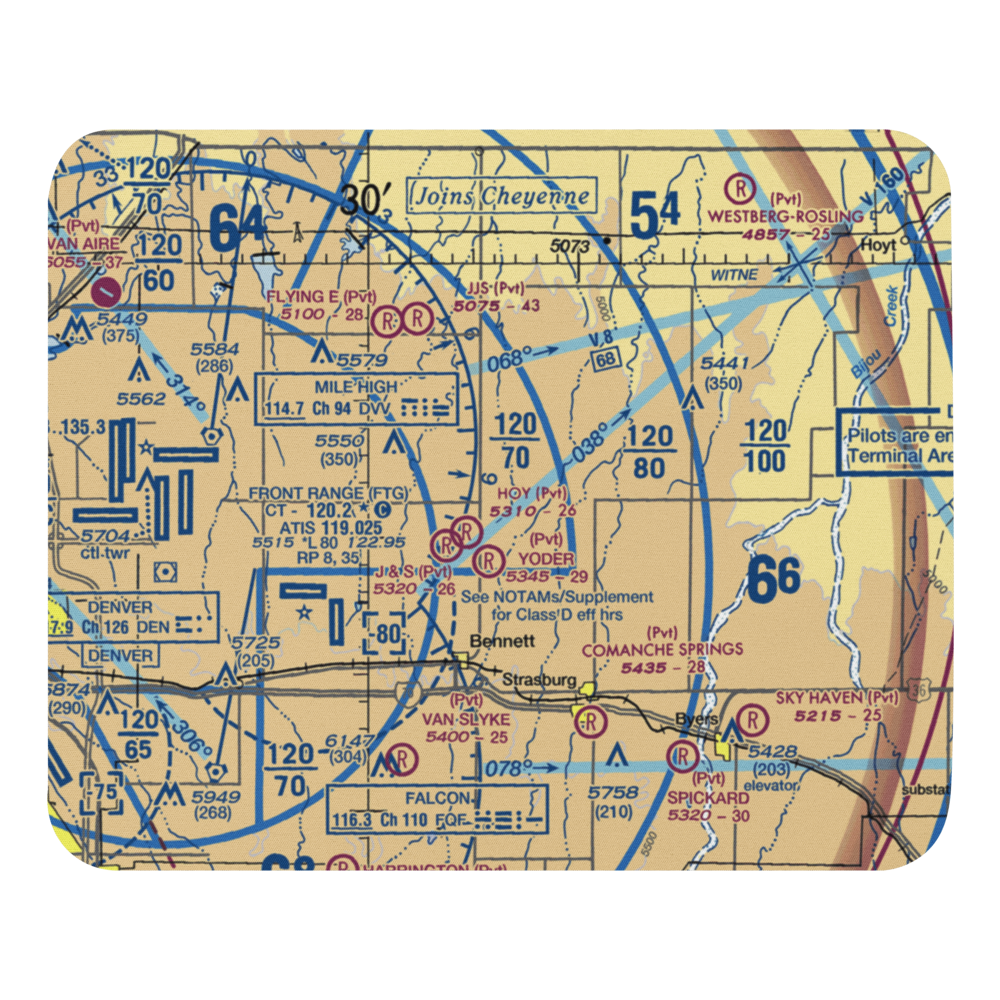 Logan Airport (96CO) VFR Sectional Mouse Pad 