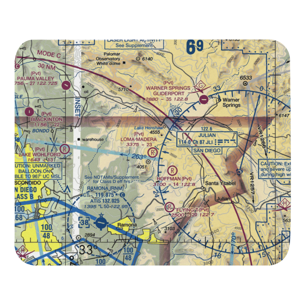 Loma Madera Ranch Airport (25CA) VFR Sectional Mouse Pad 