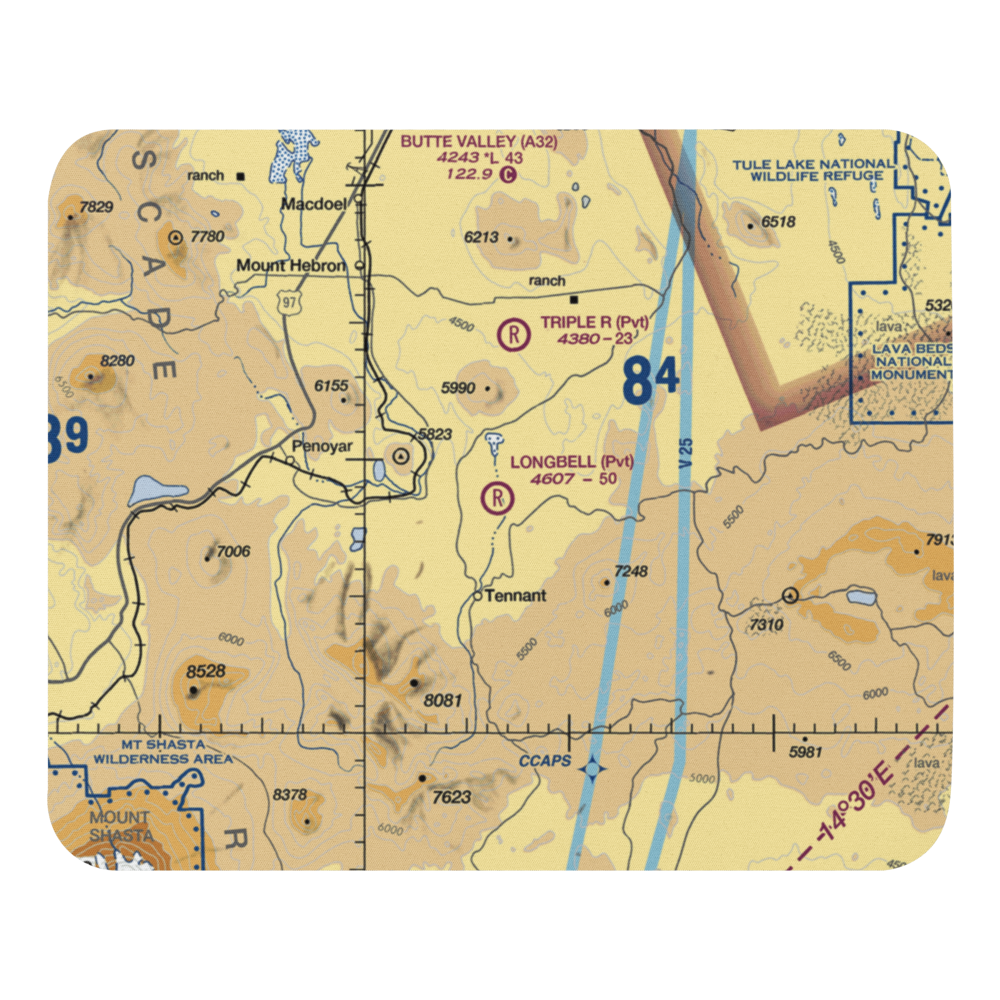 Longbell Ranch Airport (2CL3) VFR Sectional Mouse Pad 