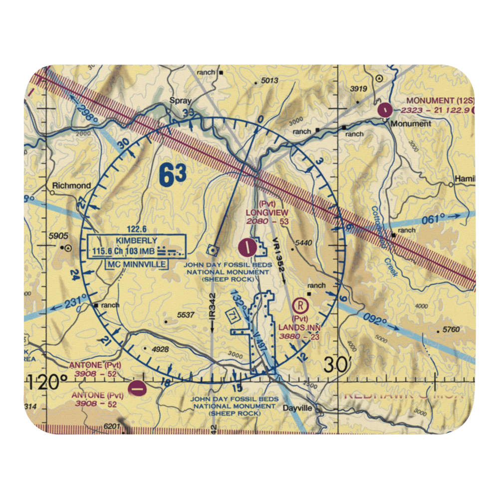Longview Ranch Airport (OG39) VFR Sectional Mouse Pad 