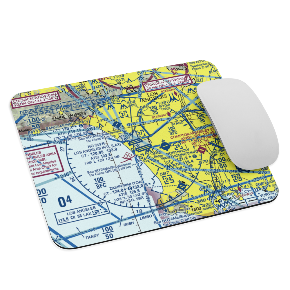Los Angeles International Airport (LAX) VFR Sectional Mouse Pad 