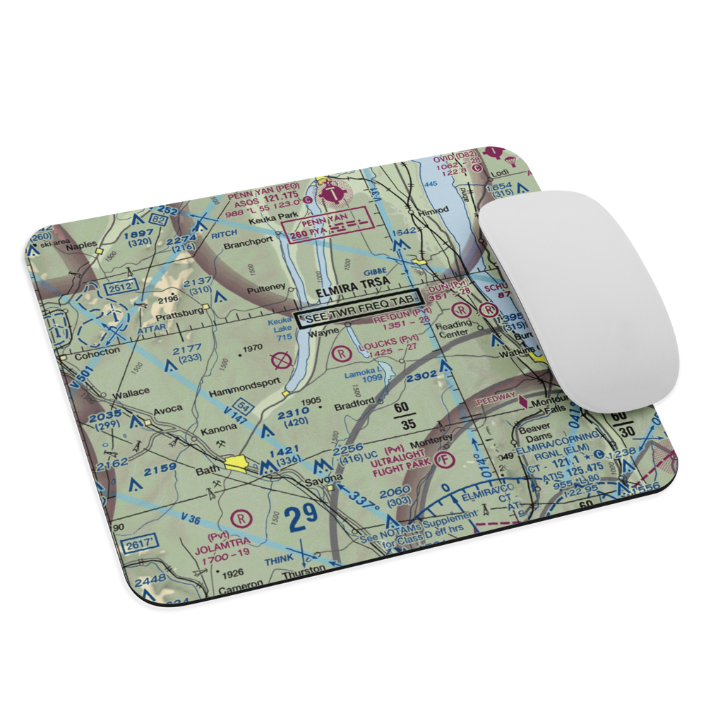 Loucks Airport (25NK) VFR Sectional Mouse Pad 