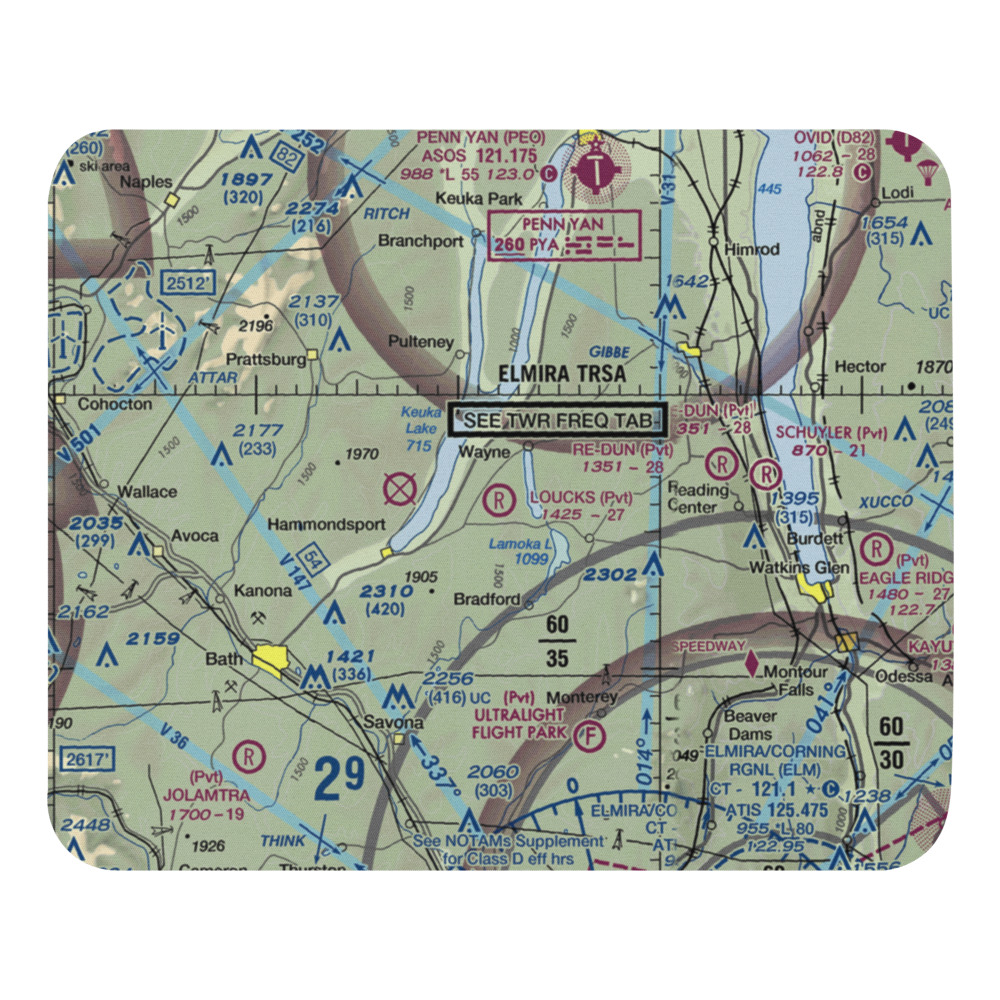 Loucks Airport (25NK) VFR Sectional Mouse Pad 