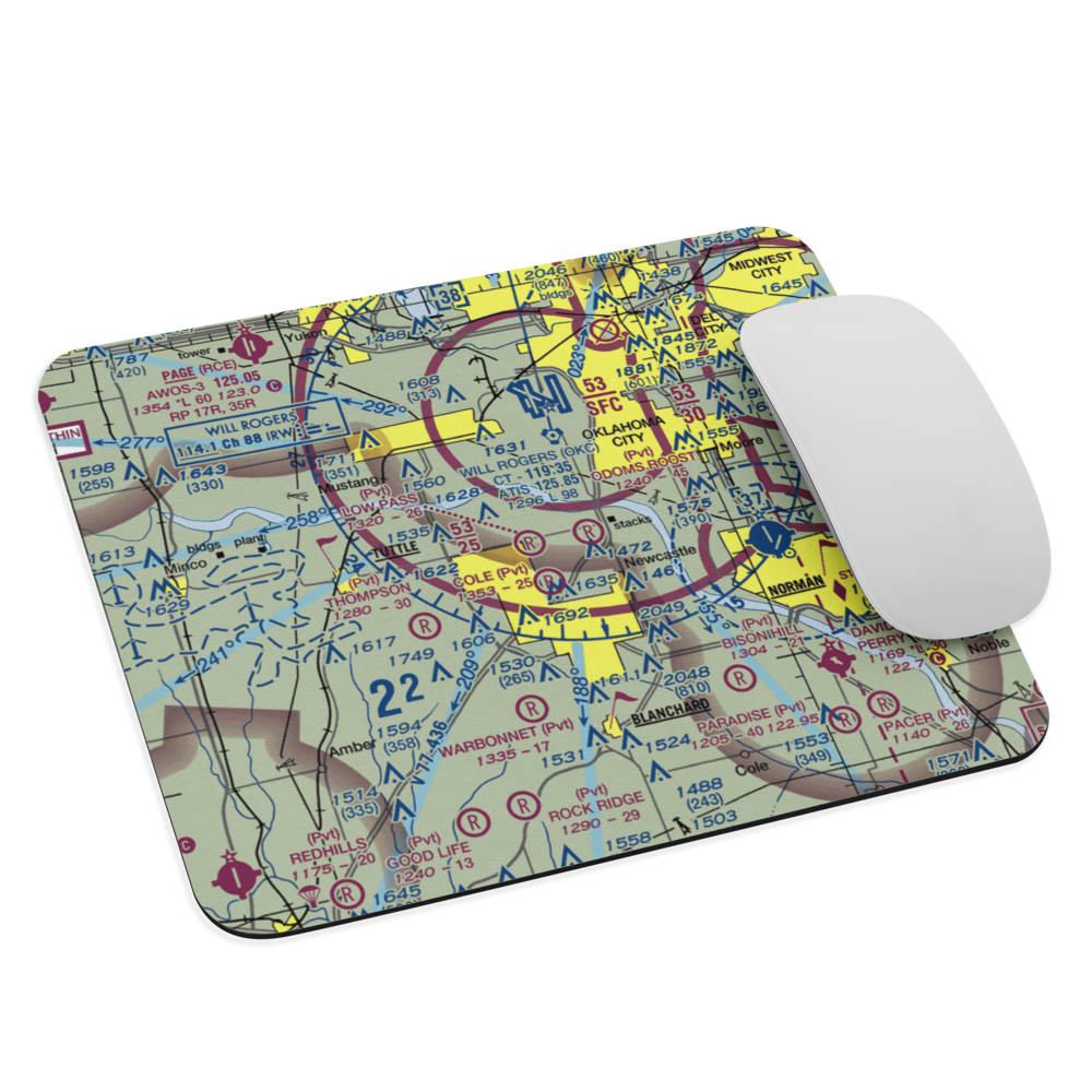Low Pass Airport (4OK4) VFR Sectional Mouse Pad 