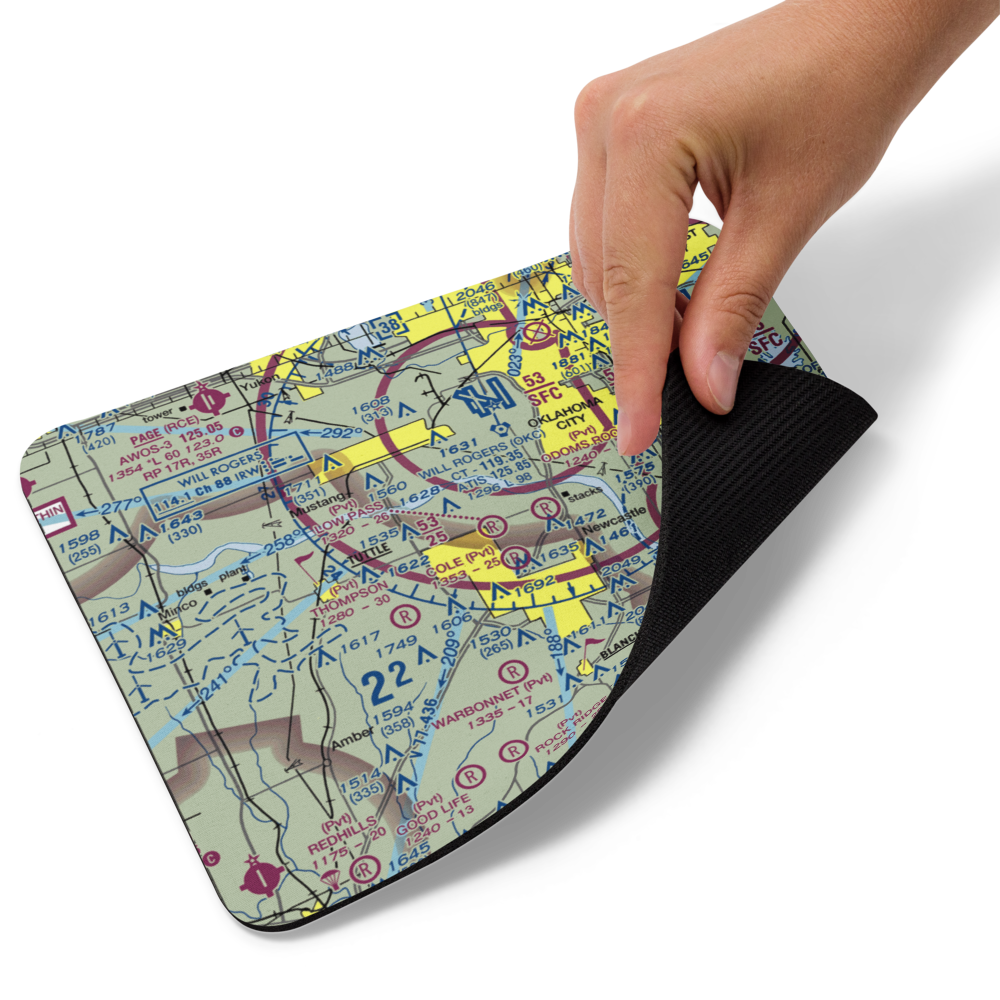 Low Pass Airport (4OK4) VFR Sectional Mouse Pad 