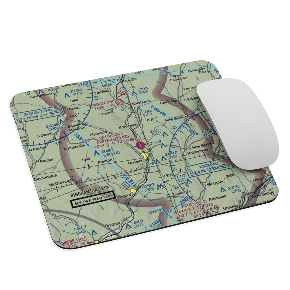 Lt Warren Eaton Airport (OIC) VFR Sectional Mouse Pad 